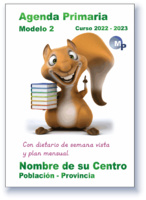 AGENDA PRIMARIA MODELO 2 <br>CON DIETARIO DE SEMANA VISTA