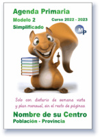 AGENDA PRIMARIA MODELO 2 SIMPLIFICADO<br>SOLO CON DIETARIO DE SEMANA VISTA